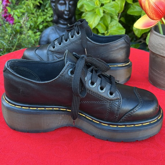 🏴󠁧󠁢󠁥󠁮󠁧󠁿 Dr. Martens MIE Vintage Chunky Cap Toe Platform Oxfords UK 5 - Picture 6 of 17